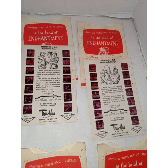 Vintage 1956 Tru-Vue View Master Bake Lite Slides Disney Robin Hood Davy Crocket - Picture 6 of 8